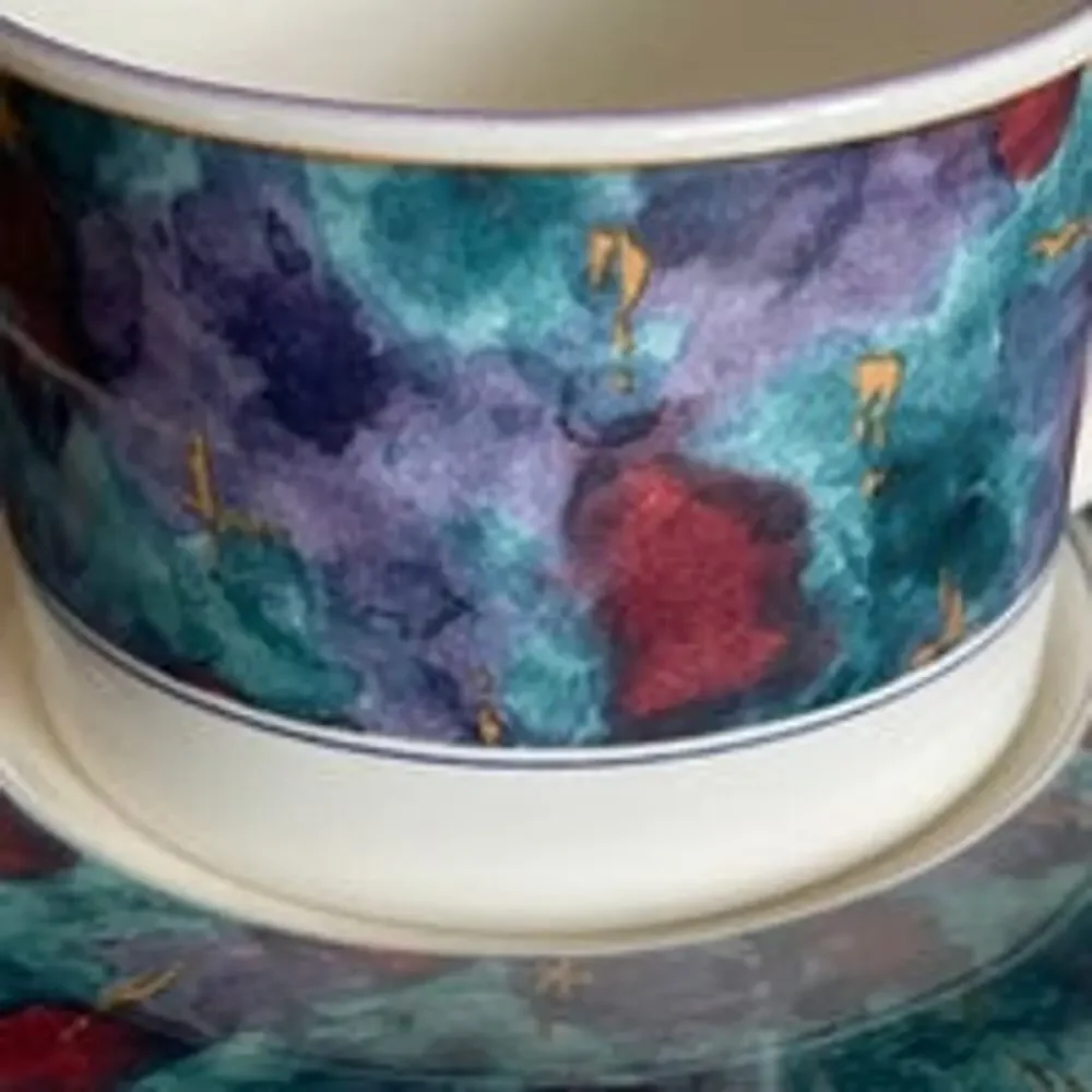 Sango Jewel 353965 Cup and Saucer Set